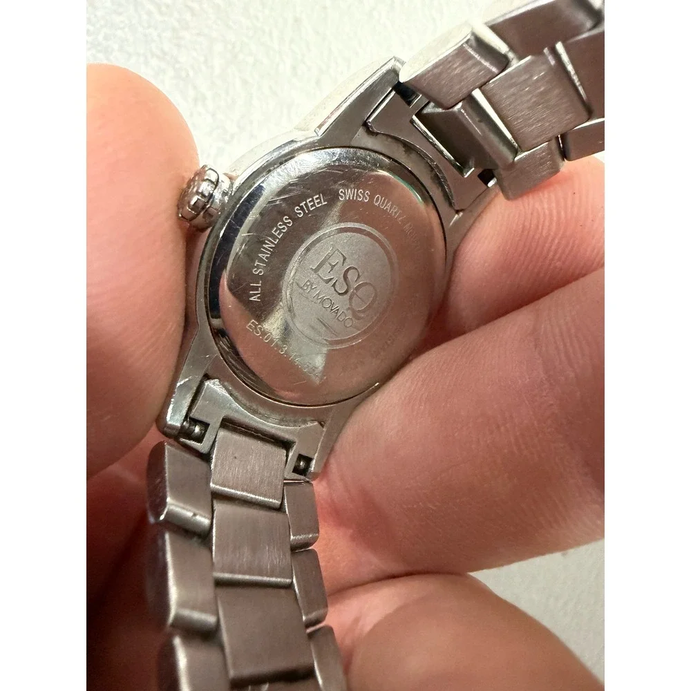 ESQ Swiss by Movado Mens Watch Stainless Steel White Dial Date ES.01.3.14.5422